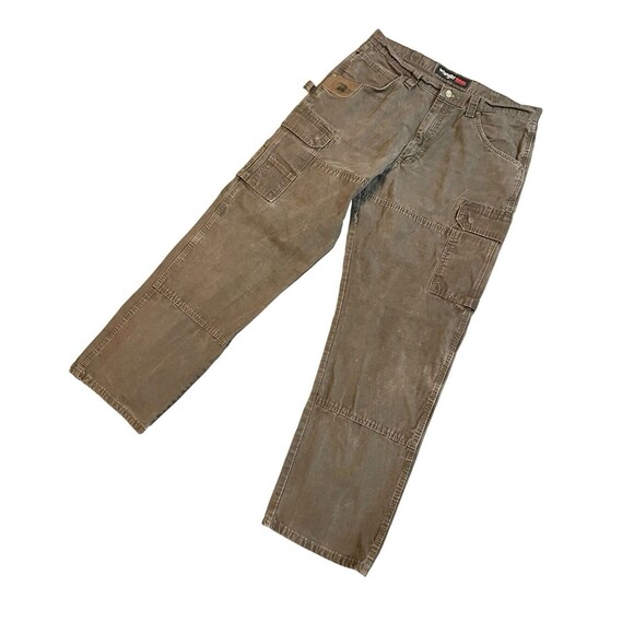 Wrangler Other - Vintage Wrangler Riggs Workwear Mocha Brown Carpenter Pants Size 36x32 USA